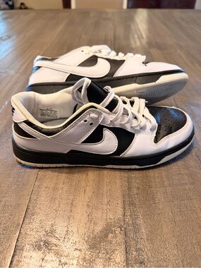 Nike Dunk Low Men's Retro "Reverse Panda" Sneakers White/Black, Size 7